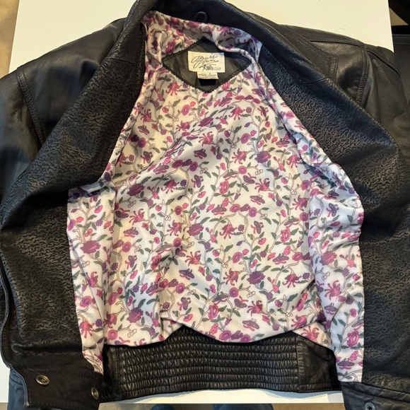 Vintage Brass Plum Nordstrom Y2K Cropped Genuine Leather lined jacket size Small - Picture 9 of 13